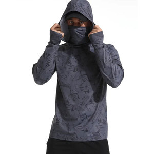 Sweat à capuche de pêche personnalisé 100 % polyester imperméable avec logo UPF50 respirant pour hommes et femmes – Vente en gros - Product Image 3