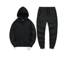 Ensemble de jogging imperméable à capuche personnalisé pour l'automne, deux pièces, vêtements de sport, exportateur OEM premium, vente en gros, directement de l'usine - Product Image 1