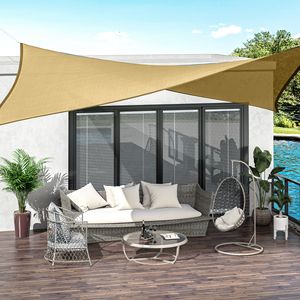 Tenda Parasole Rettangolare Portatile da Esterno 20FT X 13FT, Vela Parasole con Motivo a Triangoli in Tela, Rete per Privacy - Product Image 2