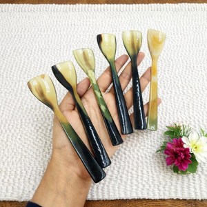 Handmade Natural Buffalo Horn <b>Salad</b> <b>Spoon</b> Large Small Polished Cutlery for Home Restaurant Eco-Friendly with Plastic Handle - Product Image 2