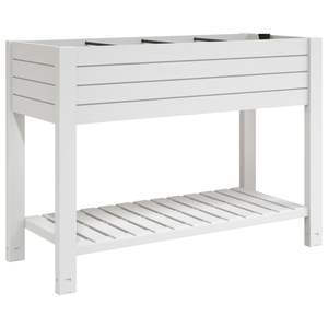 Grand abri de jardin et bac de rangement en polypropylène blanc durable pour potager surélevé - Product Image 2