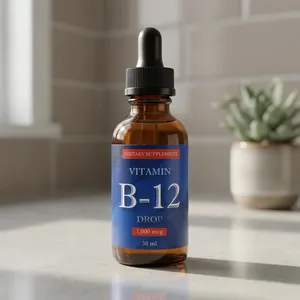 Complément Énergétique Extra Fort Vitamine B12 Liquide Oral pour Adultes Gouttes Sublinguales 1000mcg Rouge Foncé Certifié ISO Durée de Conservation 18 Mois Nouveaux-nés - Product Image 3