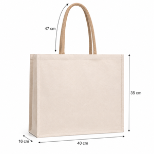 กระเป๋าผ้าแคนวาสเคลือบลามิเนต 300GSM ขนาด 40x35x16 ซม. พร้อมหูหิ้วผ้าฝ้ายบุฟองน้ำ รับทำโลโก้ตามสั่ง ขายส่งจากโรงงาน - Product Image 2