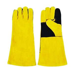 Gants de soudeur en cuir robustes avec doublure intérieure douce pour un confort maximal et une protection contre la chaleur - Product Image 1