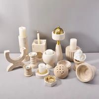 Brûleur d'encens en pierre de travertin naturel personnalisé, écologique, durable, fait main, pour la maison, religieux, été, automne, printemps, art moderne