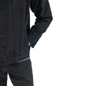 Hot <b>Sale</b> Men's Jeans Jacket Back Color Long Sleeve Panel Rust Free Snap Button Closure Streetwear Jeans Coat For <b>Spring</b> Summer - Product Image 6