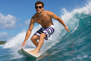 Fashion Men Beach <b>Surf</b> Shorts Lightweight Quick Dry Swim Trunks Printed Boardshorts for Summer Sports - Product Image 4