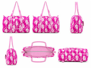 Mochila de Viaje y Gimnasio para Mujer, de Algodón con Estampado Animal, Acolchada, con Cierre y Correa Ajustable, Capacidad de 36-55L, para Oficina, Escuela y Viajes - Product Image 1