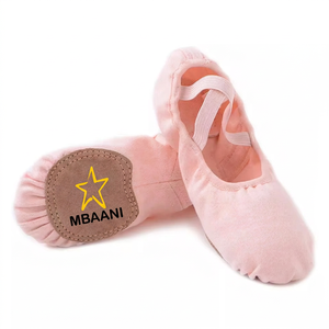 Chaussures de ballet souples MBAANI, dessus en coton, chaussures de danse plates pour l'entraînement, unisexe - Product Image 3