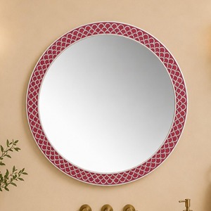 Luxury Handmade Eco-Friendly <b>Lightweight</b> Bone Inlay Wall <b>Mirror</b> Elegant Floral Crown Design for Modern Cost-Effective Home Decor - Product Image 2