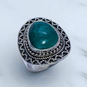 Anillos de Plata de Ley 925 con Turquesa Natural, Diseño Exclusivo, Precio al por Mayor, Joyería de Plata - Product Image 3