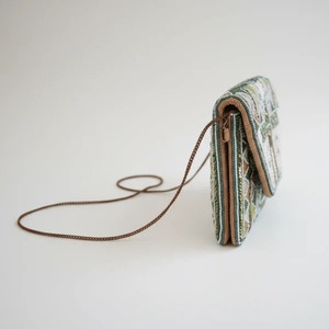 Unique Design Hand Embroidered Jute <b>Sling</b> <b>Bag</b> with Geometric and Floral Motifs Handmade Ethnic Crossbody Available For Sale - Product Image 4