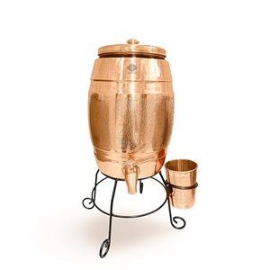 Dispensador de Cerveza de Cobre con Soporte y Vaso, Operación Manual para Uso Doméstico - Product Image 1