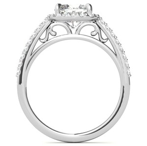Bague de Fiançailles et de Mariage Solitaire en Moissanite Taille Coussin Certifiée Luxe, en Argent Sterling 925 Plaqué Or, Bague de Promesse - Product Image 2