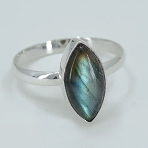 <b>Labradorite</b> <b>Ring</b> 925 Sterling Silver Handmade Boho Statement Promise Jewelry for Women Natural Marquise Shape Gemstone Jewelry - Product Image 3
