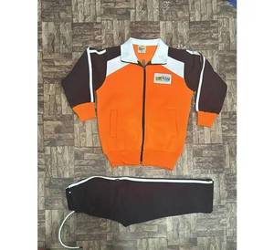 Último Modelo 2026, Chándal Escolar de Algodón de 2 Piezas con Logotipo Personalizado, Ropa Deportiva Naranja y Negra para Estudiantes, Uniformes Escolares - Product Image 3