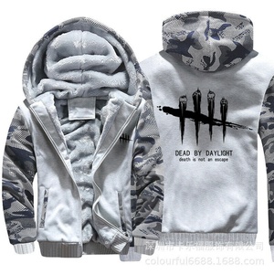 Sweat à capuche Dead Daylight Winter 100% coton molletonné avec fermeture éclair, doublure camouflage, couleur personnalisable - Product Image 1