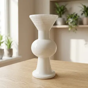 Porte-bougie moderne en marbre, design géométrique rond, décoration de table intérieure, durable, salon, toutes saisons - Product Image 2