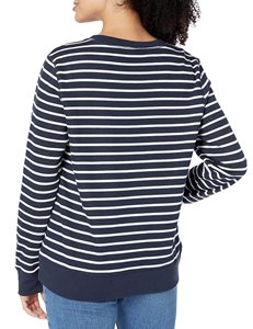 Nouveau sweat à capuche décontracté pour femme, style streetwear, avec bandes bleues et blanches personnalisées, meilleure qualité - Product Image 2