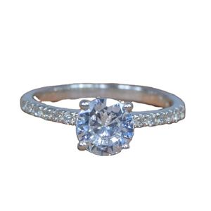 Bague en argent massif 925 avec zircone cubique, bijoux tendance pour femme, cadeau pour elle - Product Image 2