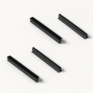 Hot Selling Wholesale Hardware Supplies Modern Matte Black Aluminum Alloy Edge <b>Pull</b> Handle for Kitchen Bathroom Cabinet <b>Drawer</b> - Product Image 1