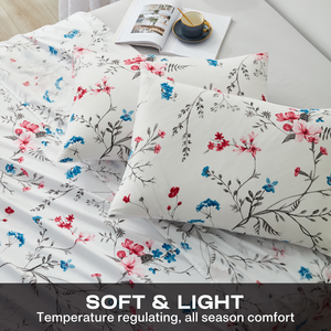 <b>King</b> <b>Size</b> Fitted Printed Bed <b>Sheets</b> Set of 4-Piece <b>Sheets</b> Polyester Microfiber Bedding <b>Sheets</b> 4 Pcs Set - Product Image 3