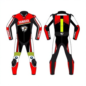 Traje de Motociclismo de Piel de Vacuno/Canguro GSXR Personalizado para Hombre, Mono de Carreras de Una Pieza, Traje de Motociclista con Protección OEM CE - Product Image 1