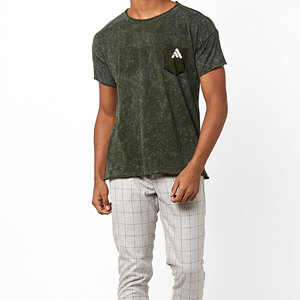 เสื้อยืดแฟชั่นผู้ชายสีสันตามสั่ง ล้างสีแบบแอซิด ใส่สบายในฤดูร้อน ผลิตในปากีสถาน ผ้าฝ้าย 100% ระบายอากาศได้ดี แห้งเร็ว เป็นมิตรต่อสิ่งแวดล้อม - Product Image 1