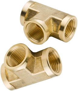 Conector en T de Latón Forjado de Alta Calidad con Rosca Hembra Recta |   Conector de Tubería de 3 Vías en Pulgadas |   Conector en T Roscado NPT OEM - Product Image 2