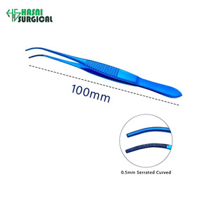 Pinzas de Acero Inoxidable para Tejidos, Pinzas Dentadas Rectas de 0.5 mm, Juego de Instrumentos Manuales, Aprobado por CE ISO, Quirúrgico Oftálmico - Product Image 3