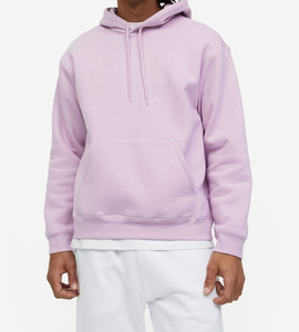 Haut de gamme décontracté pour hommes, design personnalisé, logo imprimé en relief sur le devant, coupe oversize, streetwear d'hiver uni, 100 % coton, écologique - Product Image 1