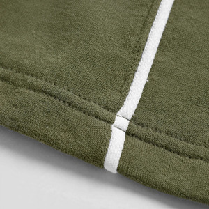 Ensemble de survêtement léger et respirant vert olive pour femme, sweat-shirt à col rond, pantalon à cordon de serrage, couleur unie, manches courtes, hiver - Product Image 5