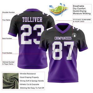 Adult American Football Jersey Moisture Wicking Heat Transfer Custom Logo Private Label Supplier Durable Uniform Apparel - Product Image 4