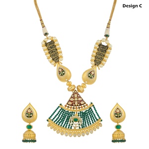 ชุดสร้อยคอ RAY FINE ORNATES วินเทจ ประดับทับทิมสีชมพู CZ ได้รับการรับรองจาก IGI ชุบทองคำขาว 22K คุณภาพ AAA เหมาะสำหรับเจ้าสาวในงานแต่งงาน - Product Image 2