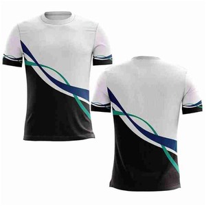Camisetas ELIXE SPORTS para Hombre, Corte Regular, Transpirables, de Secado Rápido, Cuello Redondo, Estampado Digital Sólido, Tejido de Poliéster/Algodón - Product Image 6