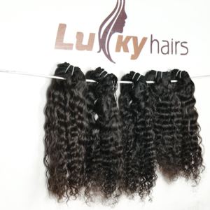 Machine vietnamienne de haute qualité Double trame Extensions de cheveux indiens bouclés couleur naturelle paquet de cheveux humains vierges crus - Product Image 2