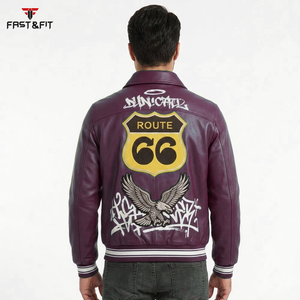 Chaquetas de Béisbol Universitarias de Alta Calidad Más Vendidas en 2026, Chaqueta de Béisbol Personalizada para Hombre, Lona 100% Algodón, Resistente al Viento - Product Image 5