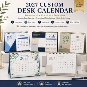 Calendario de Escritorio Personalizado 2027, Calendario de Mesa Espiral de Alta Calidad al por Mayor, Planificador de Escritorio para Oficina, Regalo Empresarial - Product Image 2