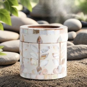 Inlaid Shell Aromatherapy Pot Botanical Inlay <b>Incense</b> <b>Burner</b> Charcoal Pot - Product Image 1
