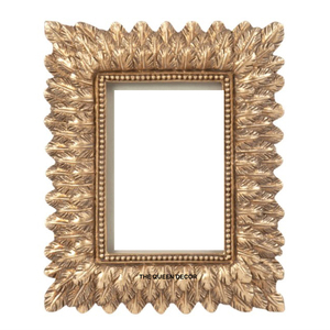 Cadres photo rectangulaires en métal, design haut de gamme, faits main, avec chaîne en or rose, pour mariages, fêtes et cadeaux de pendaison de crémaillère pour le salon - Product Image 4