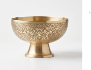 Bol en métal sculpté à la main, design oriental, centre de table décoratif, vaisselle idéale pour la décoration intérieure - Product Image 1