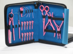 Stylish Hot Pink Color Hair <b>Extension</b> & <b>Micro</b> Links Hair <b>Extensions</b> Tools Kit Customized Design Custom Logo - Product Image 3
