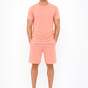 Ensemble t-shirt et short pour hommes, décontracté, deux pièces, été, confortable, minimaliste, vêtements de sport, respirant, léger - Product Image 1