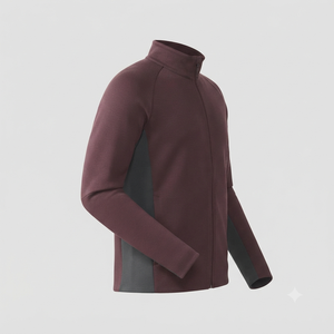 Ensemble de survêtement d'hiver personnalisé pour homme, couleur unie, vêtements de sport athlétiques, tenue de course et de fitness chaude avec veste zippée et taille élastique - Product Image 4