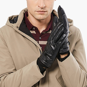 Gants en cuir de qualité supérieure fabriqués en usine, pour hommes et femmes, avec étiquette privée personnalisée. - Product Image 3