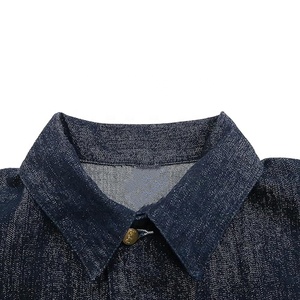 Indigo Denim Work <b>Jacket</b> <b>Men</b> <b>Utility</b> Cardigan Style <b>Jacket</b> with Multiple Pockets for Casual Outdoor Wear - Product Image 6