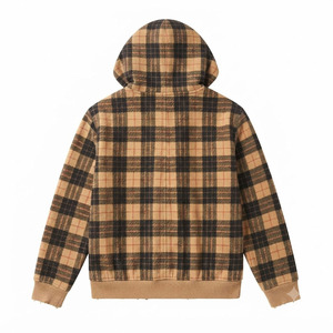 Custom Embroidered Zip-Up Waffle Knit 100% Cotton Unisex Vintage Washed Sun-Faded <b>Distressed</b> Oversized Breathable Hoodie - Product Image 2