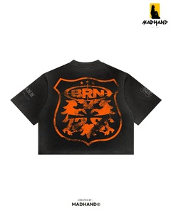 T-shirt gothique vintage personnalisé délavé |   T-shirt graphique surdimensionné style grunge |   Fabricant de vêtements streetwear OEM, coupe ample et robuste - Product Image 3