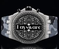 Montre analogique de luxe haut de gamme en acier inoxydable avec diamants Moissanite VVS, bracelet en caoutchouc personnalisé style Hip Hop