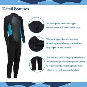 Traje de Neopreno de Cuerpo Entero para Adultos, 2.0mm, Impermeable, Transpirable, Antibacterial, Ecológico, Manga Larga, Cierre Frontal, de una Pieza - Product Image 3